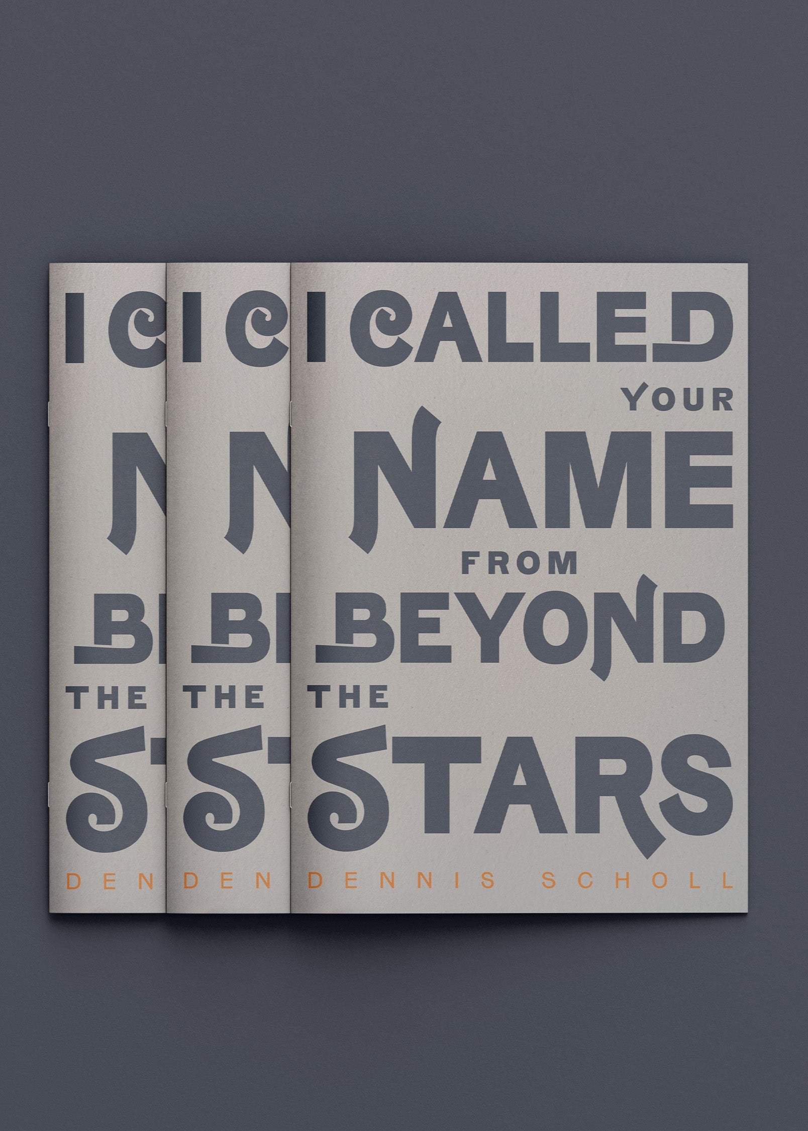 Three books titled 'I Called Your Name from Beyond the Stars' on a dark background