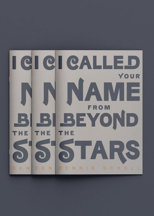 Three books titled 'I Called Your Name from Beyond the Stars' on a dark background