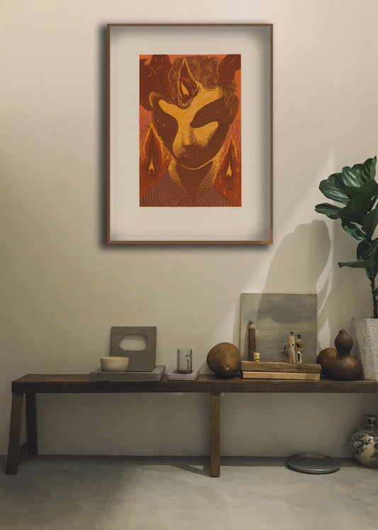 Woodcut by German artist Dennis Scholl