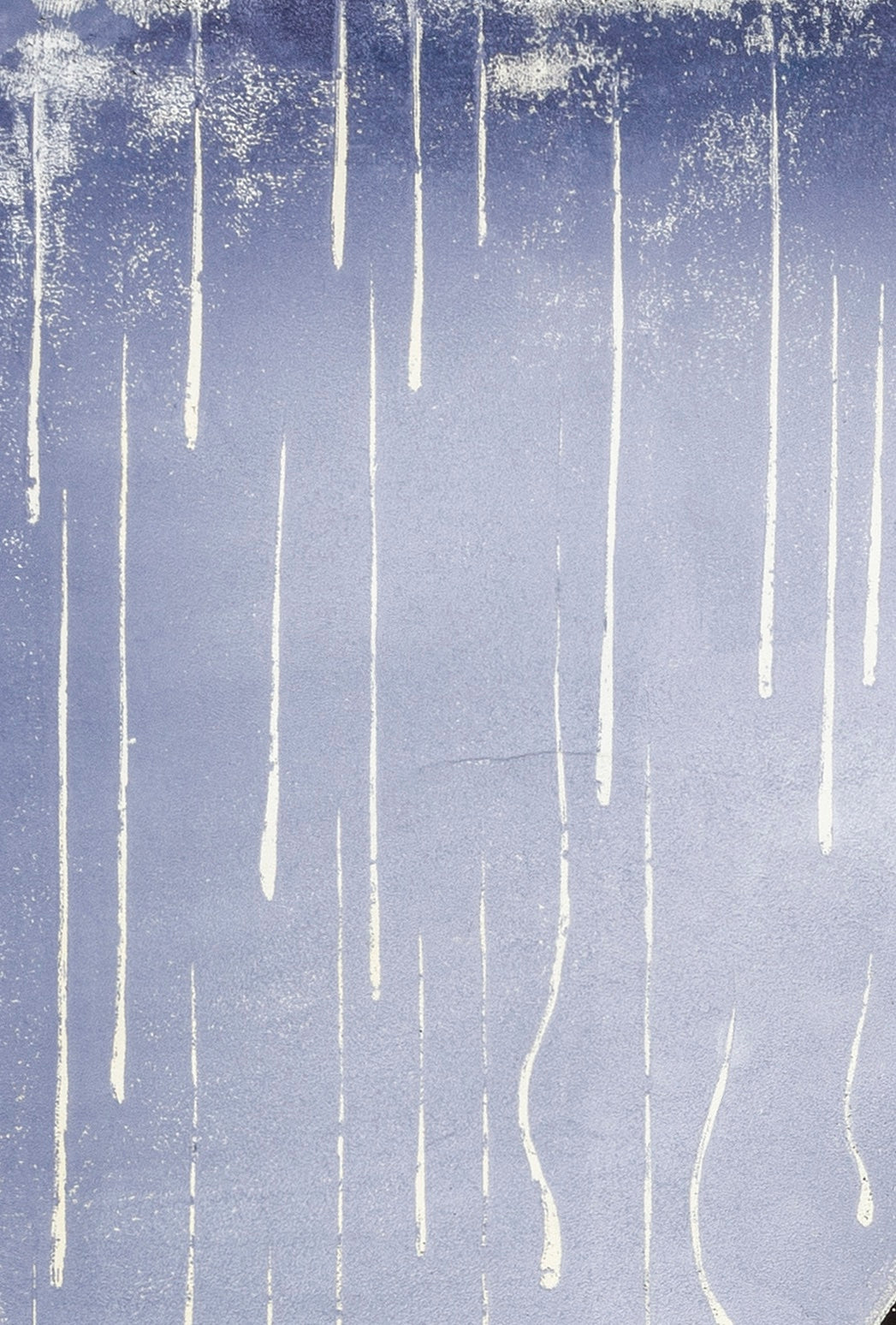 Woodcut print with fat cat by Julian Felix Kichner, detail