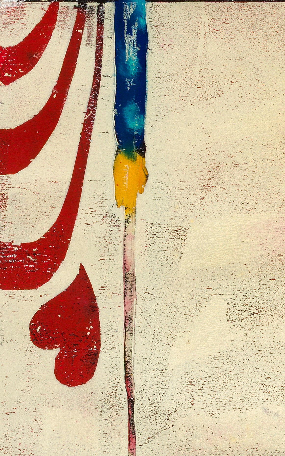 Detail of woodcut with two cats by Julian F. Kirchner