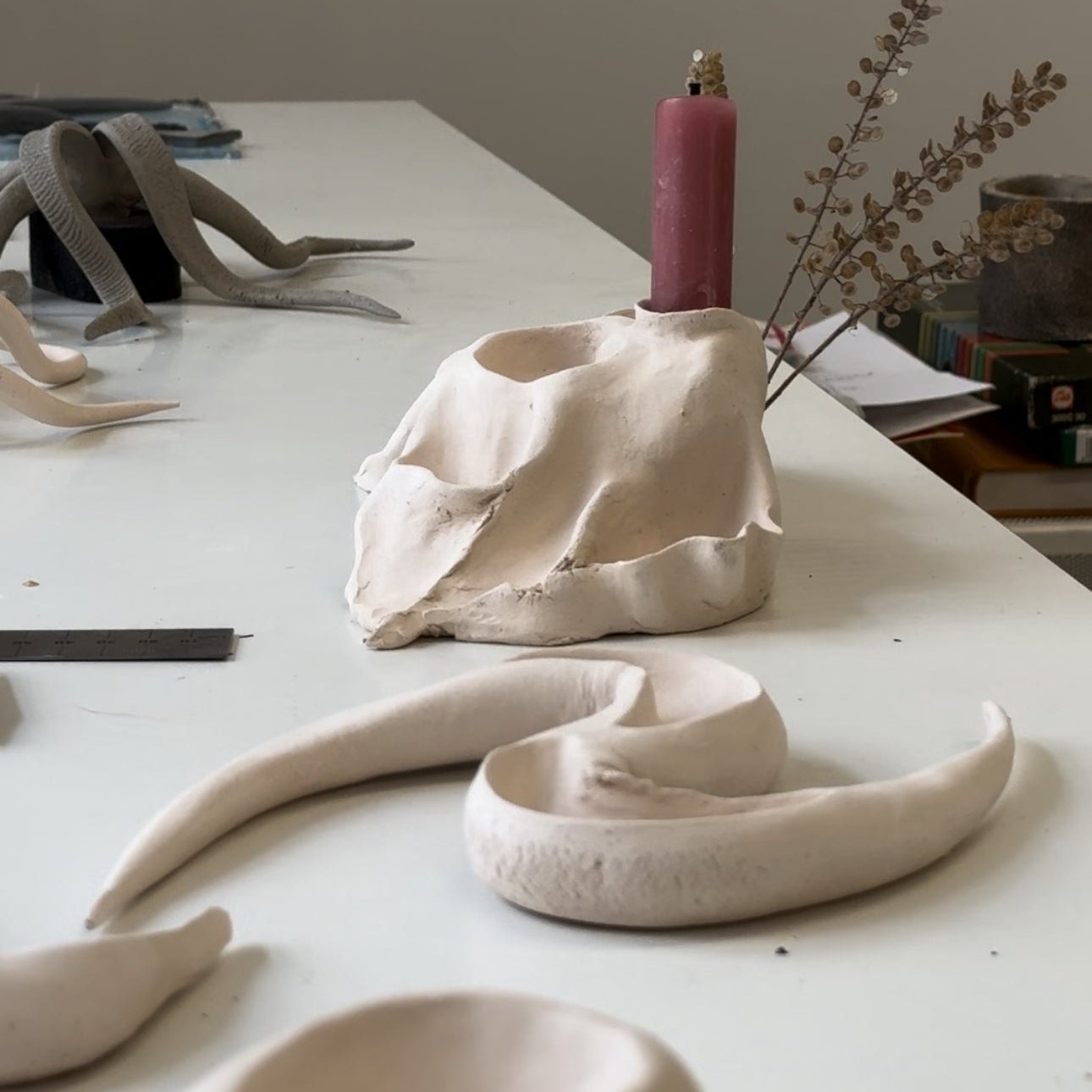 Raw ceramics by Aline Schworer