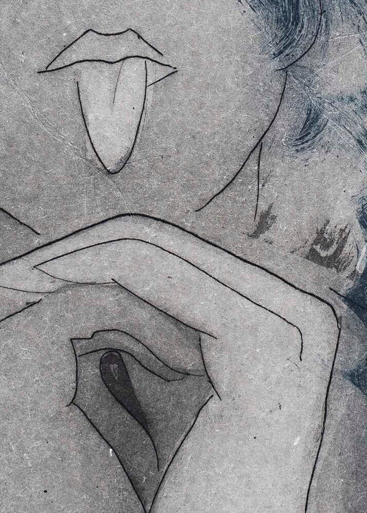 Etching 'Alraune' by Donna Volta Newmen