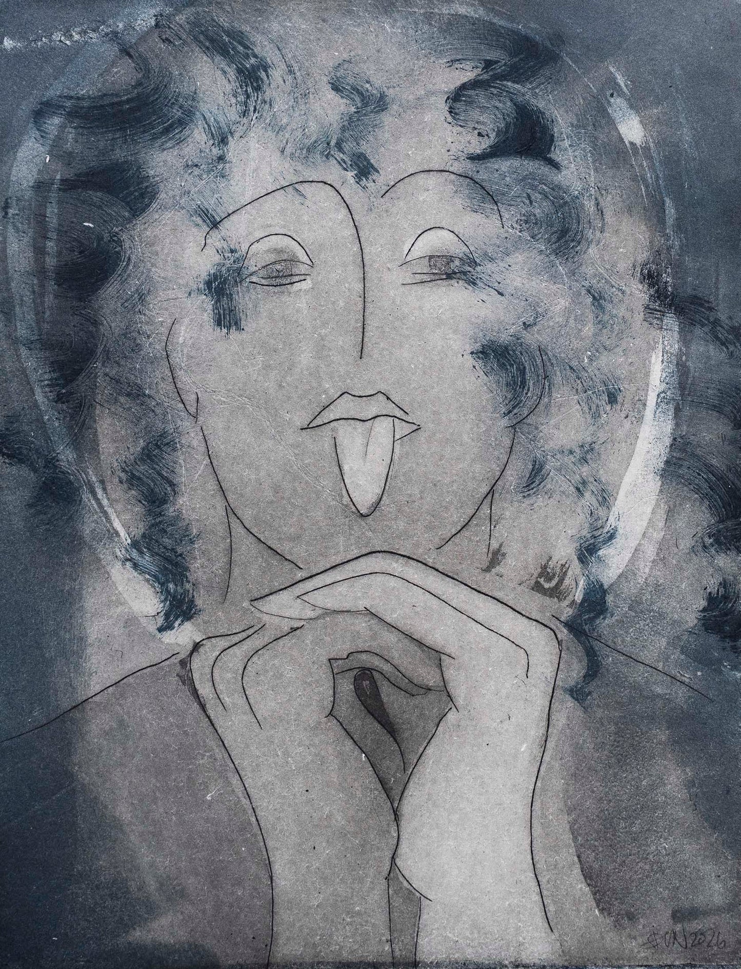 Etching 'Alraune' by Donna Volta Newmen