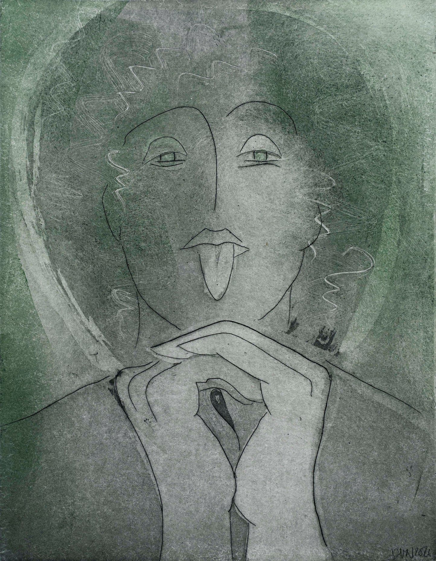 Etching 'Alraune' by Donna Volta Newmen