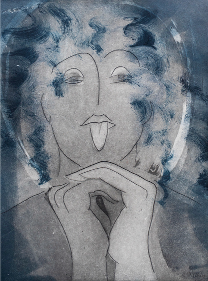Etching 'Alraune' by Donna Volta Newmen