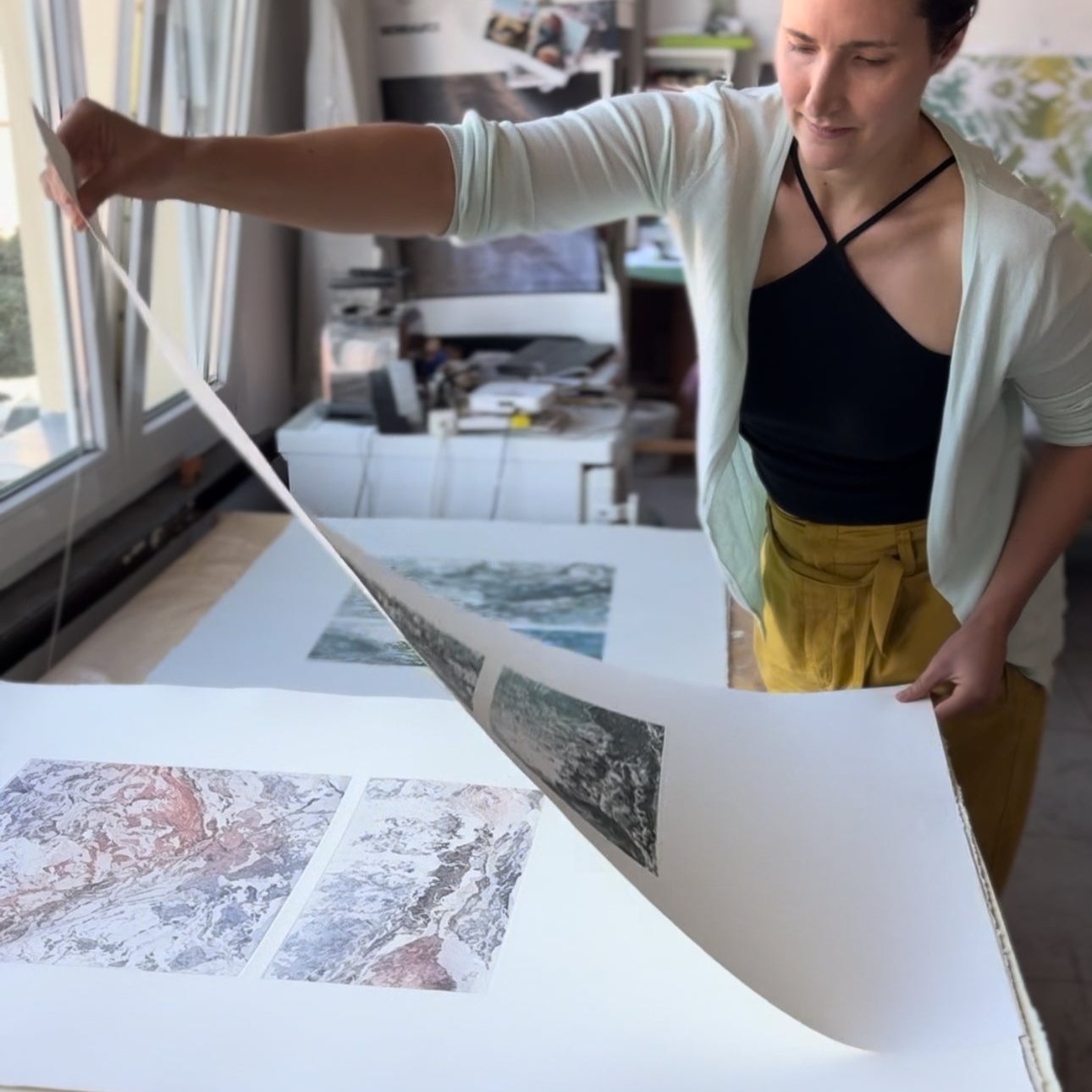 Erika Richter in her studio in Dresden