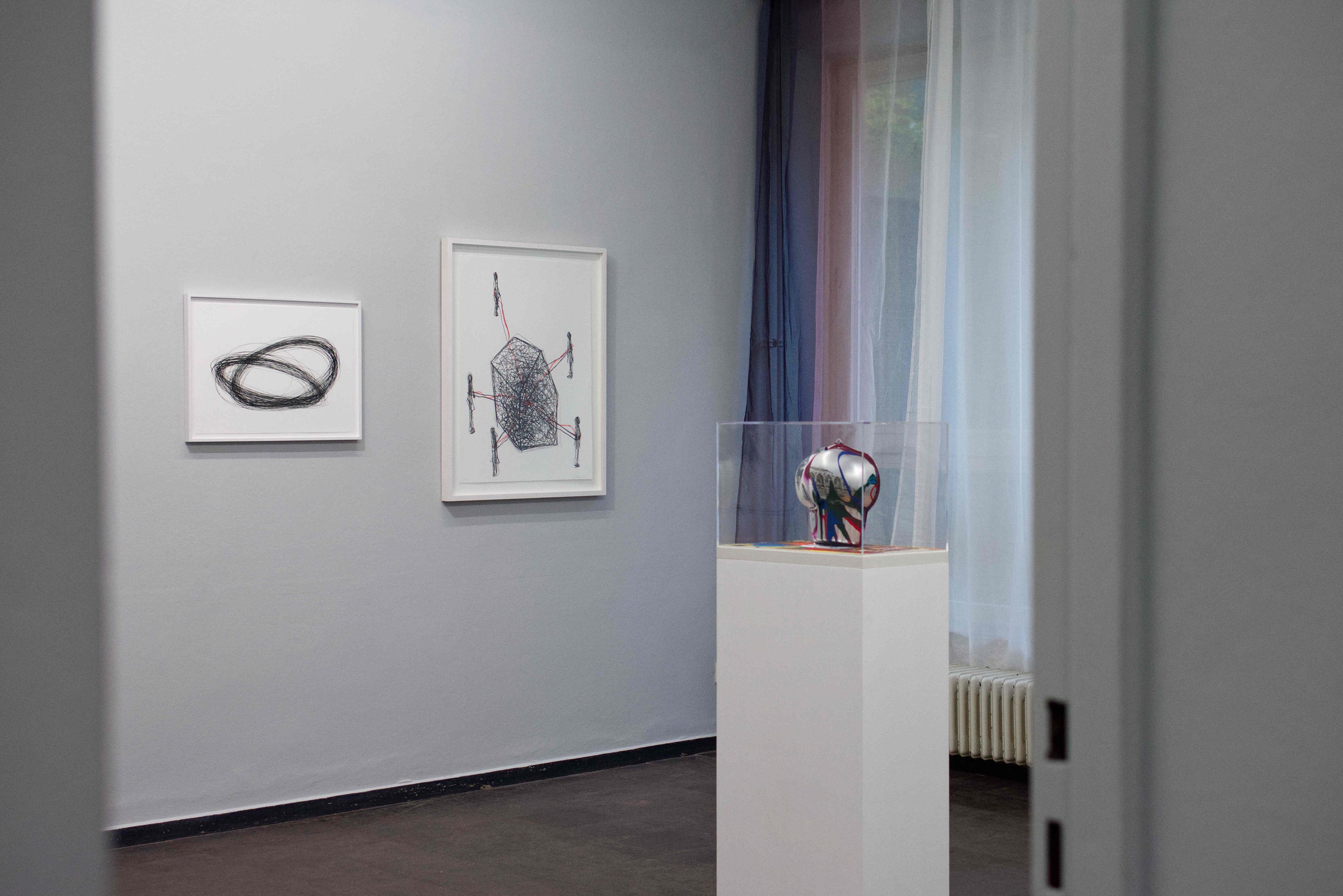 Artworks by Arturo Herrera, Chiharu Shiota and Nicole Wendel