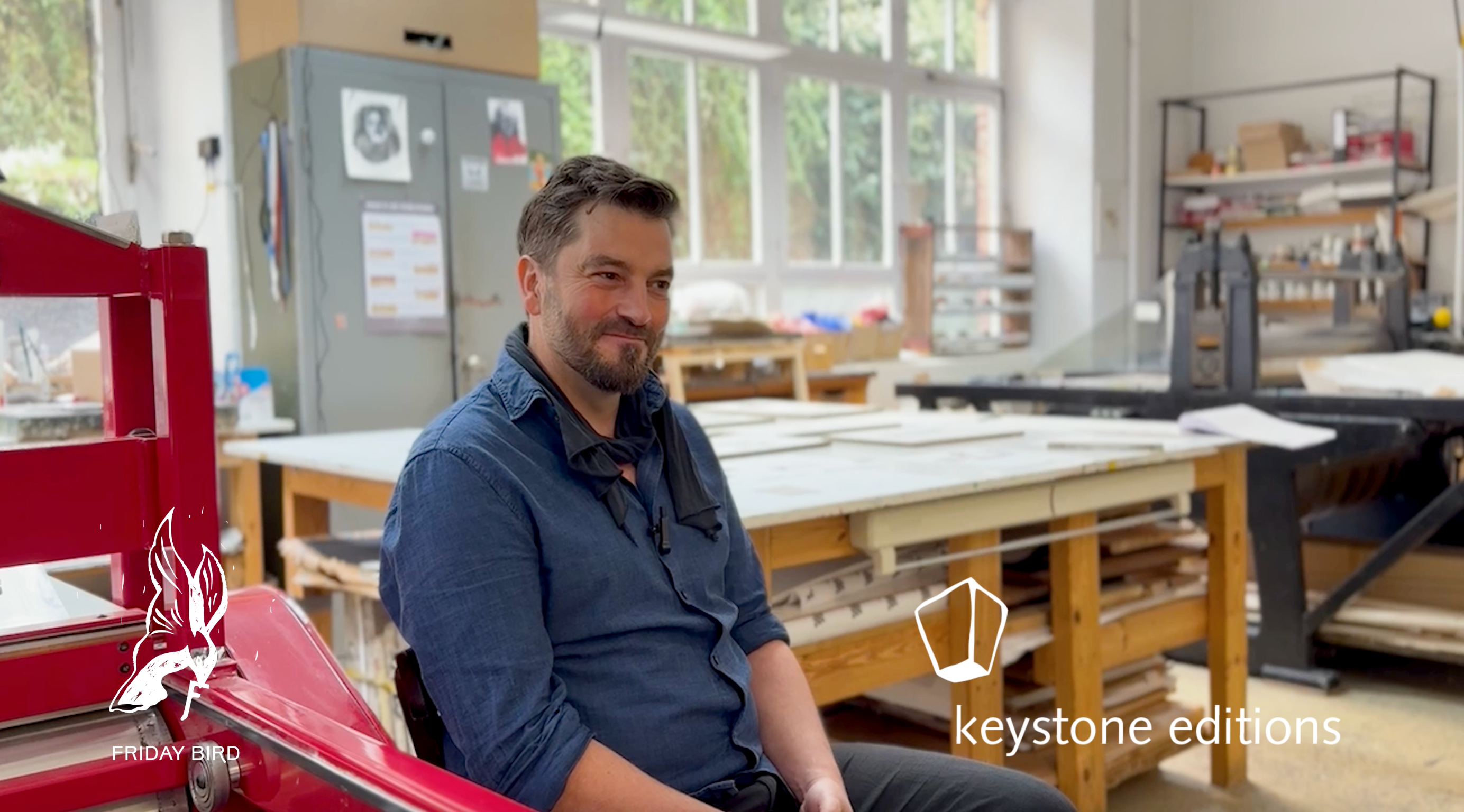 Load video: Interview with Keystone Edition master printer Ulrich Kühle by Friday Bird