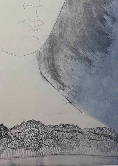 Etching 'Bombastic Side Eye Emily' by Donna Volta Newmen