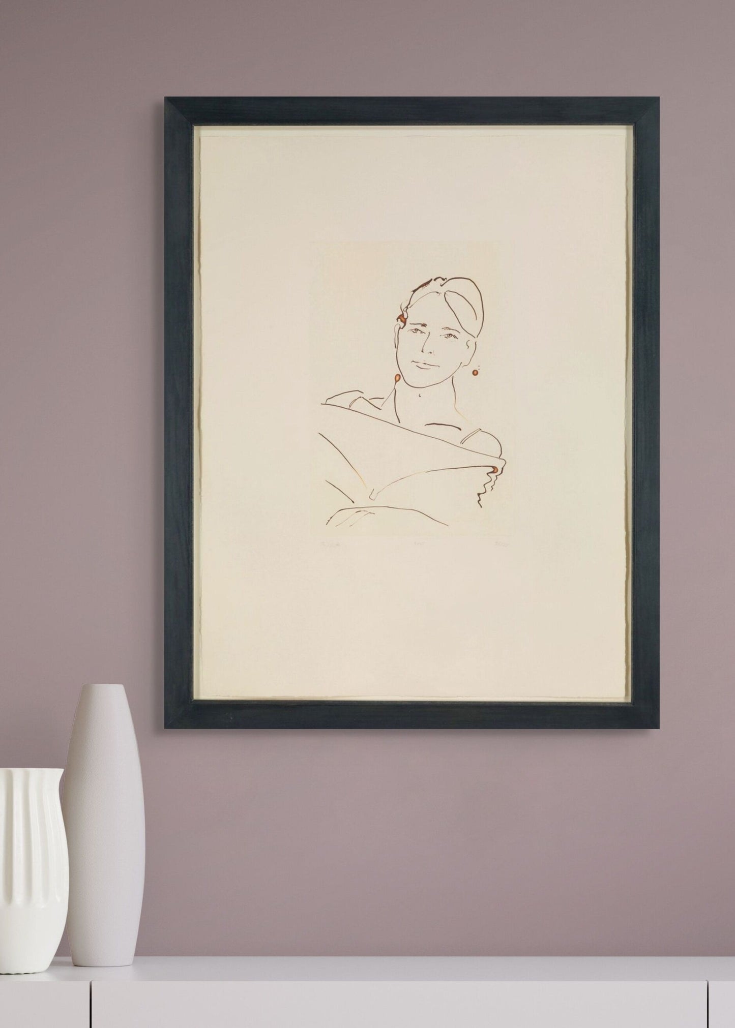 Framed color etching by Thomas Schütte